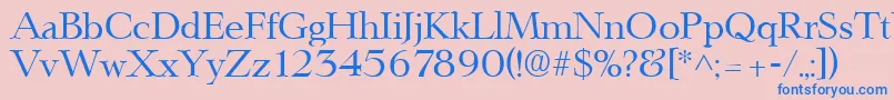 LingwoodRegular Font – Blue Fonts on Pink Background