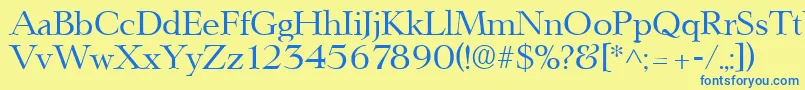 LingwoodRegular Font – Blue Fonts on Yellow Background