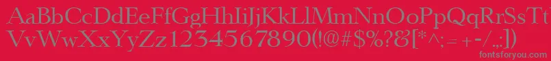LingwoodRegular Font – Gray Fonts on Red Background