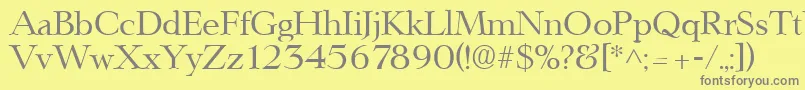 LingwoodRegular Font – Gray Fonts on Yellow Background