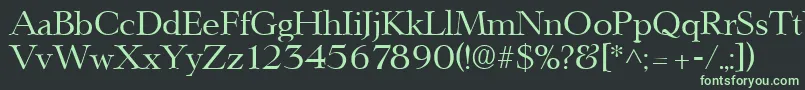 LingwoodRegular Font – Green Fonts on Black Background