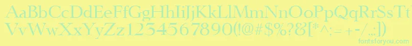 LingwoodRegular Font – Green Fonts on Yellow Background