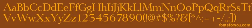 LingwoodRegular Font – Orange Fonts on Brown Background