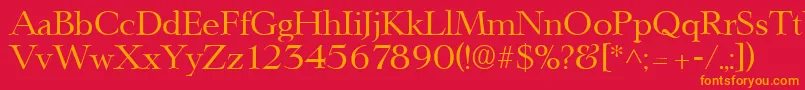 LingwoodRegular Font – Orange Fonts on Red Background