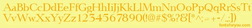 LingwoodRegular Font – Orange Fonts on Yellow Background