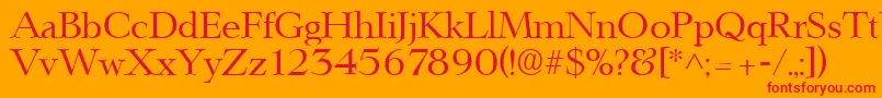 LingwoodRegular Font – Red Fonts on Orange Background