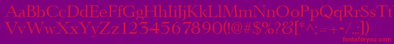 LingwoodRegular Font – Red Fonts on Purple Background