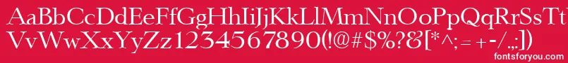 LingwoodRegular Font – White Fonts on Red Background