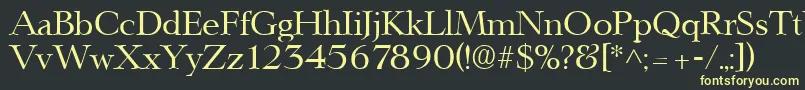 LingwoodRegular Font – Yellow Fonts on Black Background