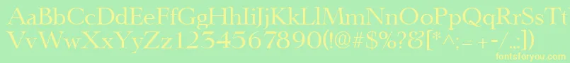 LingwoodRegular Font – Yellow Fonts on Green Background