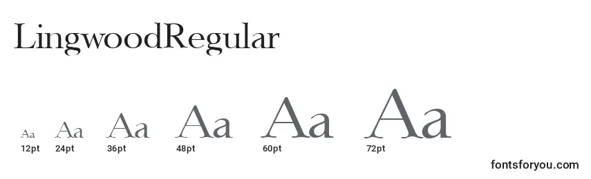 Größen der Schriftart LingwoodRegular