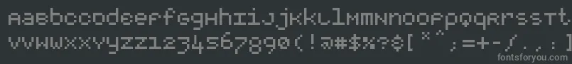 Fonte Rootsquare – fontes cinzas em um fundo preto