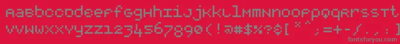 Rootsquare Font – Gray Fonts on Red Background