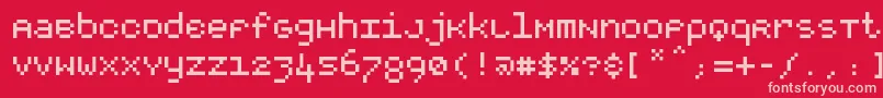 Шрифт Rootsquare – розовые шрифты на красном фоне