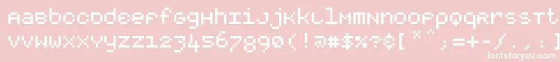 Rootsquare Font – White Fonts on Pink Background