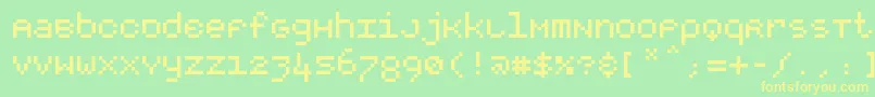 Rootsquare Font – Yellow Fonts on Green Background