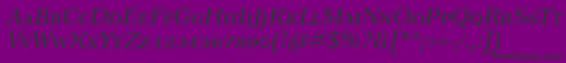TusarscItalic Font – Black Fonts on Purple Background