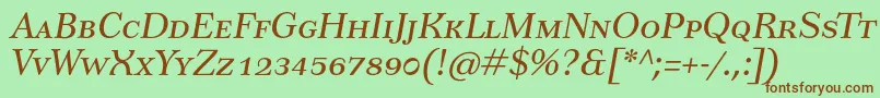 Más sobre la fuente TusarscItalic fuente TusarscItalic – Fuentes Marrones Sobre Fondo Verde