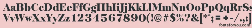 BaskervilleserialBlackRegular Font – Black Fonts on Pink Background
