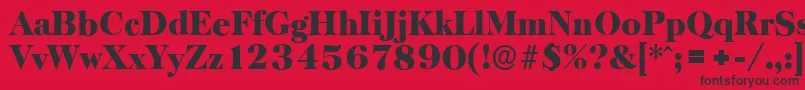 BaskervilleserialBlackRegular Font – Black Fonts on Red Background