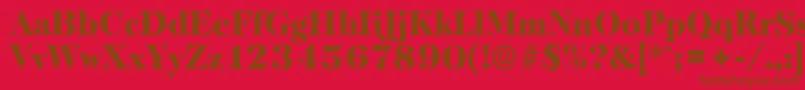 BaskervilleserialBlackRegular Font – Brown Fonts on Red Background