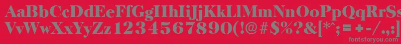 BaskervilleserialBlackRegular Font – Gray Fonts on Red Background