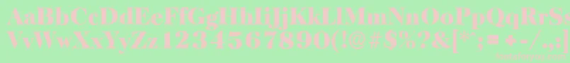 BaskervilleserialBlackRegular Font – Pink Fonts on Green Background