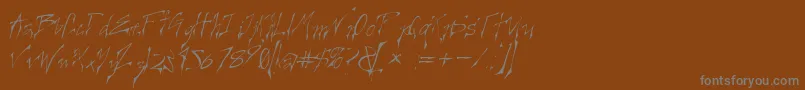 Шрифт Creelo ffy – серые шрифты на коричневом фоне