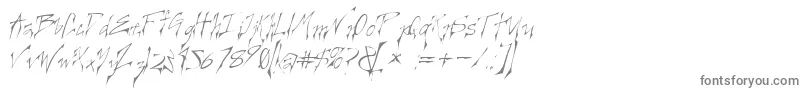 フォントCreelo ffy – 白い背景に灰色の文字