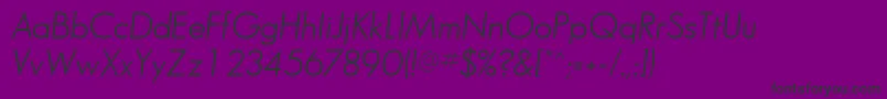 BouganBookSsiBookItalic-fontti – mustat fontit violetilla taustalla
