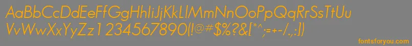BouganBookSsiBookItalic-fontti – oranssit fontit harmaalla taustalla