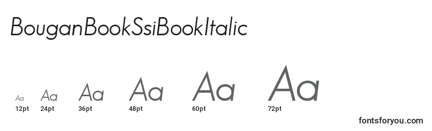 Größen der Schriftart BouganBookSsiBookItalic