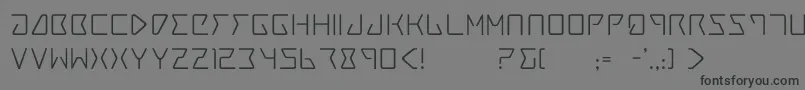 フォントTrace4 – 黒い文字の灰色の背景