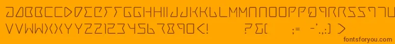 Trace4 Font – Brown Fonts on Orange Background