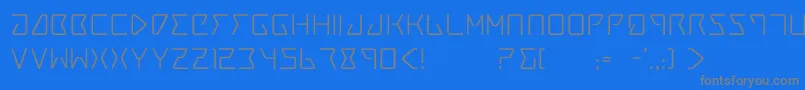 Trace4 Font – Gray Fonts on Blue Background