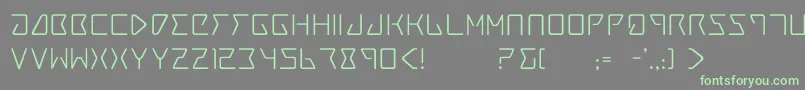 フォントTrace4 – 灰色の背景に緑のフォント