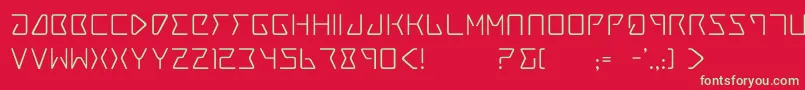 Trace4 Font – Green Fonts on Red Background