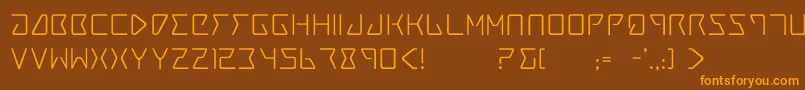 Trace4 Font – Orange Fonts on Brown Background