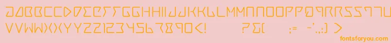 Trace4 Font – Orange Fonts on Pink Background