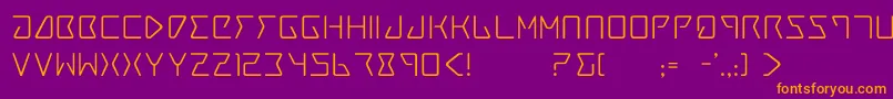 Czcionka Trace4 – pomarańczowe czcionki na fioletowym tle