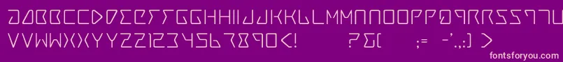 Więcej informacji o czcionce Trace4 Czcionka Trace4 – różowe czcionki na fioletowym tle