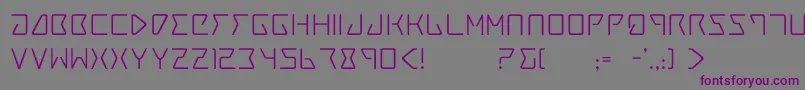 Шрифт Trace4 – фиолетовые шрифты на сером фоне