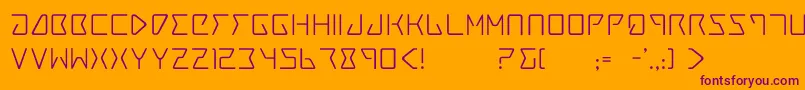 Trace4 Font – Purple Fonts on Orange Background