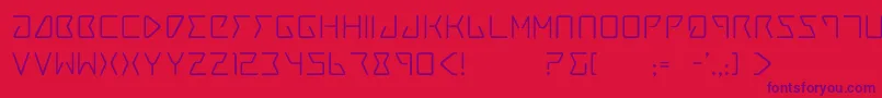 Trace4-Schriftart – Violette Schriften auf rotem Hintergrund