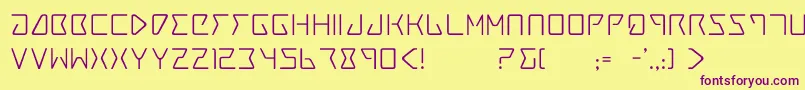 Trace4 Font – Purple Fonts on Yellow Background
