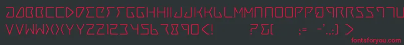 Trace4 Font – Red Fonts on Black Background