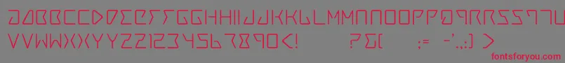 Trace4 Font – Red Fonts on Gray Background