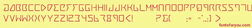 Trace4 Font – Red Fonts on Yellow Background