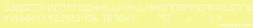 Trace4 Font – White Fonts on Yellow Background