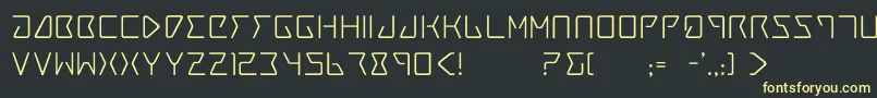 Trace4 Font – Yellow Fonts on Black Background